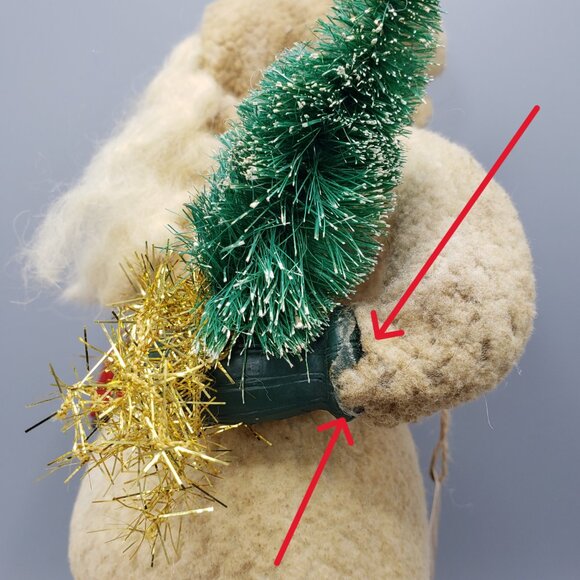 ESC Trading 2002 Paul Gordon Cloth Santa Figure Tree Candy Cane Christmas Decor - Picture 15 of 16